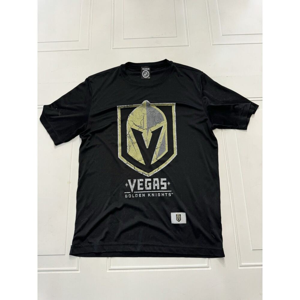 Las Vegas Golden Knights T Shirt Mens Medium Black Calhoun Short Sleeve NHL Tee